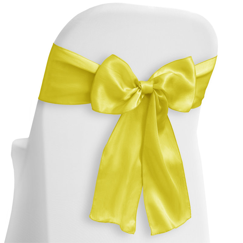 Ceintures élégantes en satin, Jaune
