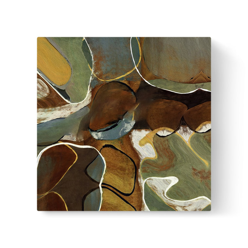 Terre du Milieu V - peinture sur toile tendue, H 24 po x l 24 po