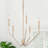5-Light Gold Classic Sputnik Chandelier Candle Style Sloped Ceiling Design for Dry Indoor