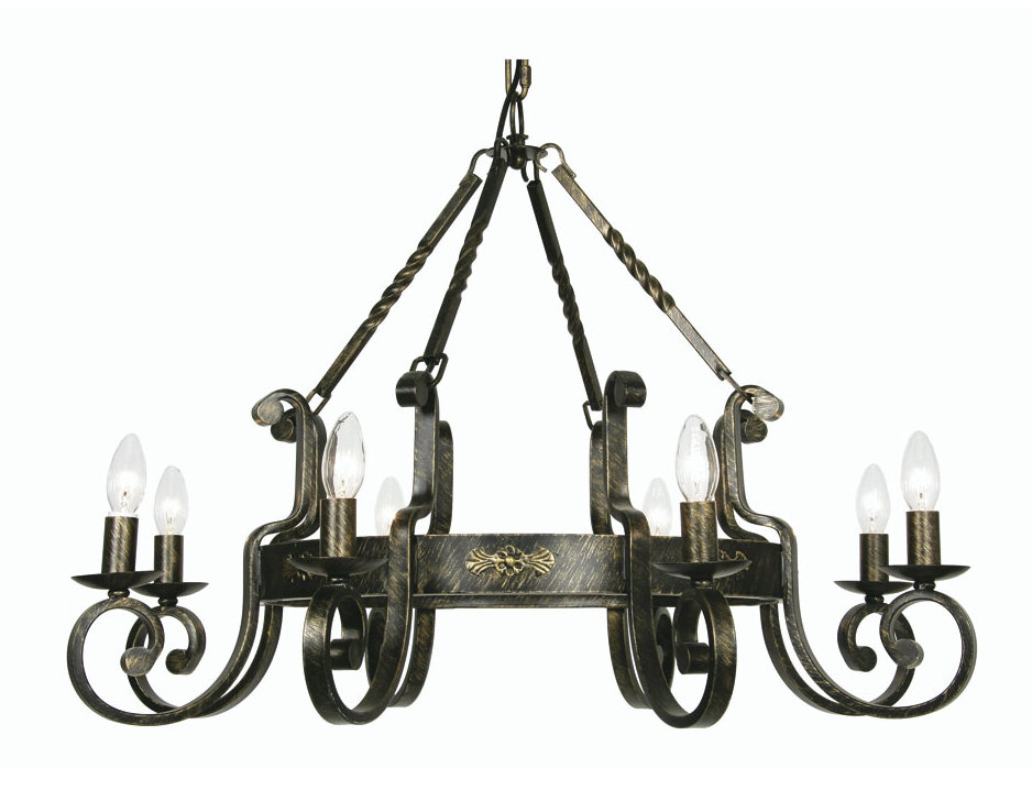 Carlisle 8 - Light Waggon Wheel Chandelier