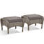 Repose-pieds d'extérieur en osier avec coussin Gaetanino-314006375-288057630