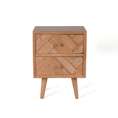 45 cm W Solid Wood Bedside Table