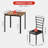 Dining Table for 2 - Space-Saving Dining Table Set for Small Spaces, 3 Piece Dining Table Set & Metal Steel Frame – Ideal for Dining Room, Kitchen, Dinette-1182173438