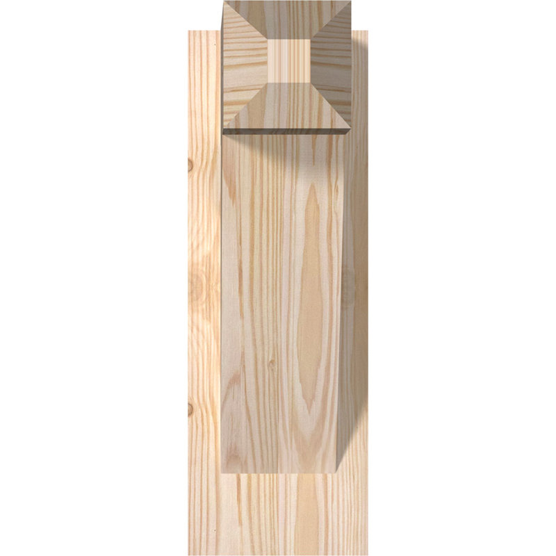 Artisan traditionnel en bois rustique, Sapin Douglas de 5 1/2 po (lisse), P 12 po x H 16 po