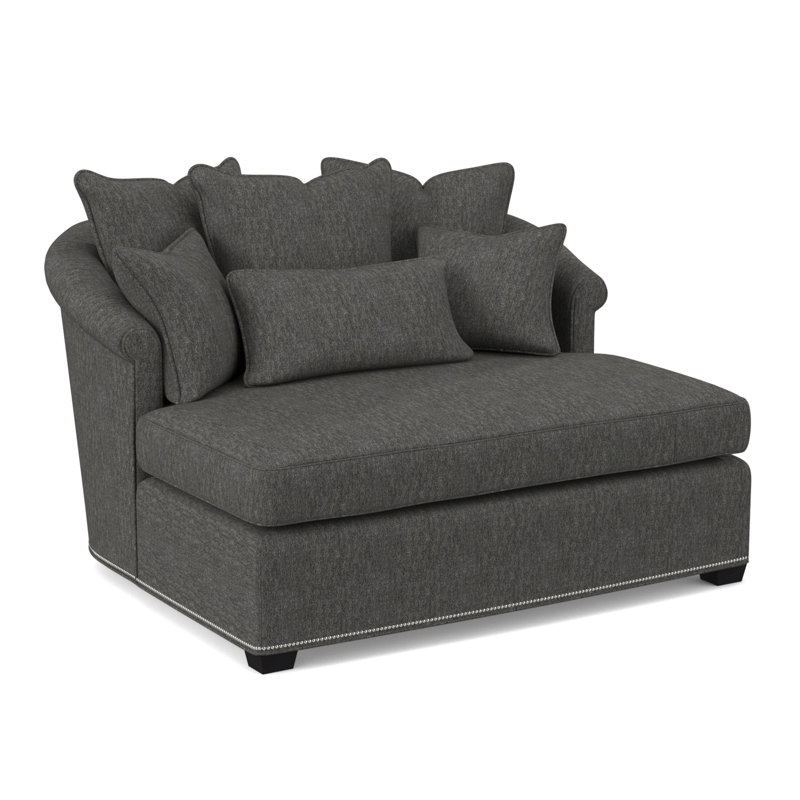 Josephine Boucle Chaise Lounge, Margaret Lipstick Polyester Blend, Espresso