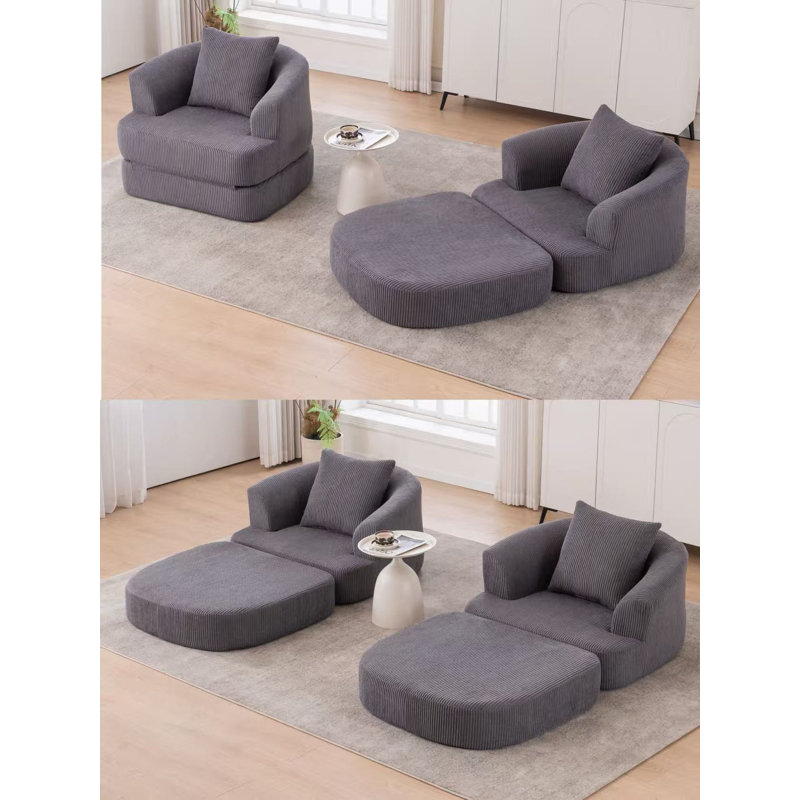 Fauteuil inclinable pliable, Gris