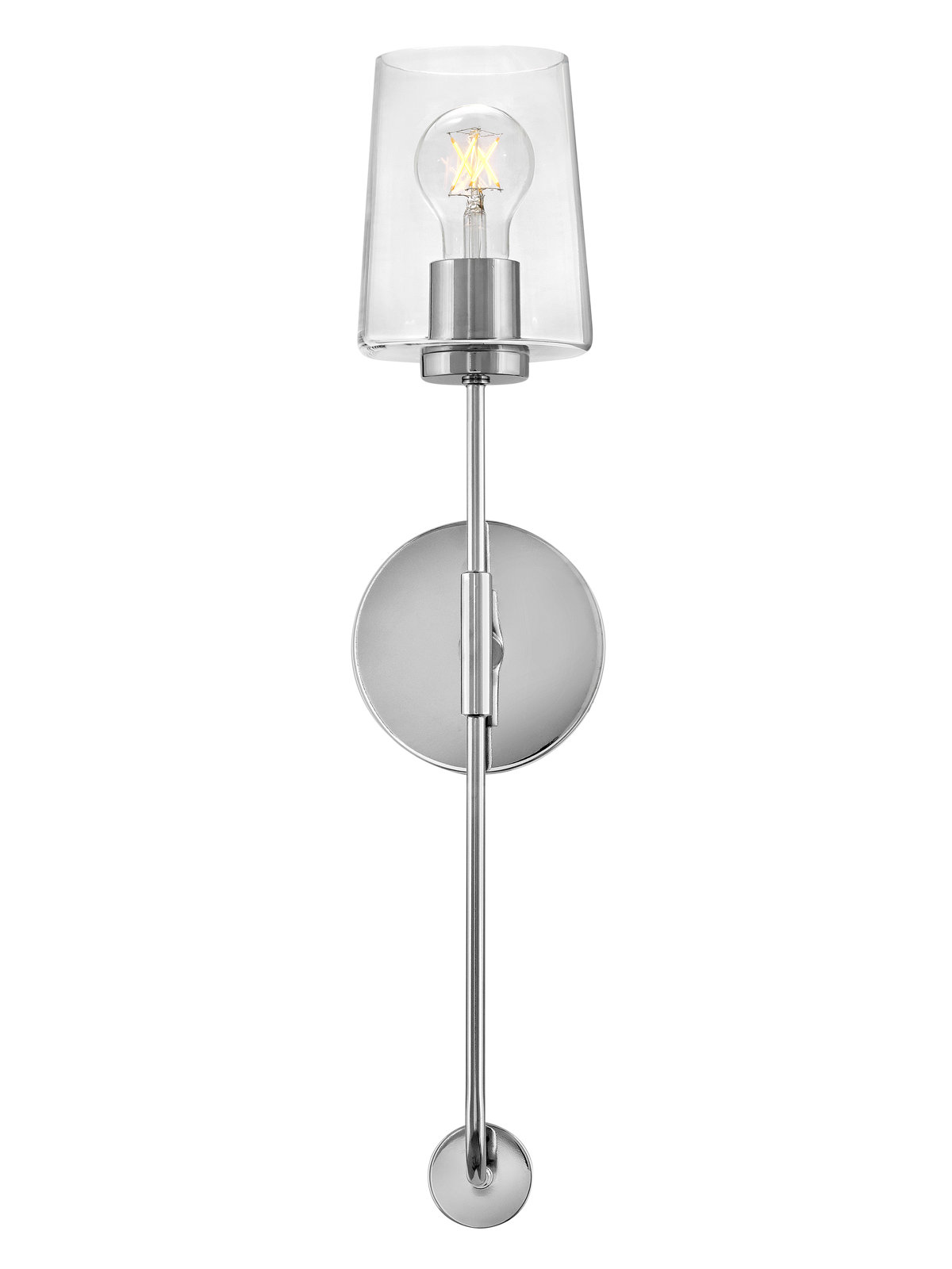 Viva Single Transparent Dimmable Bath Sconce