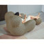 Chaise berçante moderne avec repose-pieds