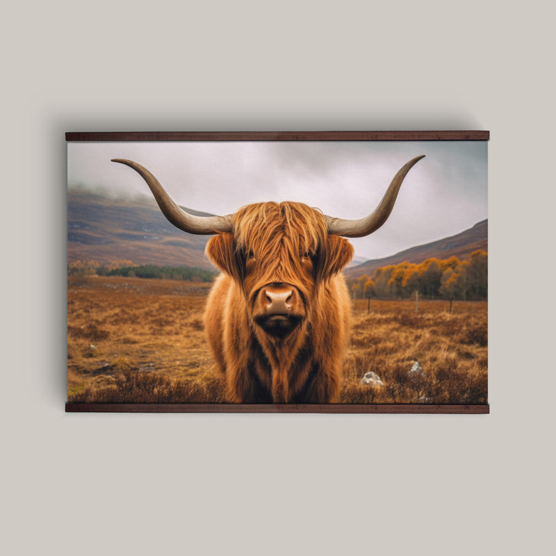 Tenture murale Highland Cow, H 40 po x l 60 po