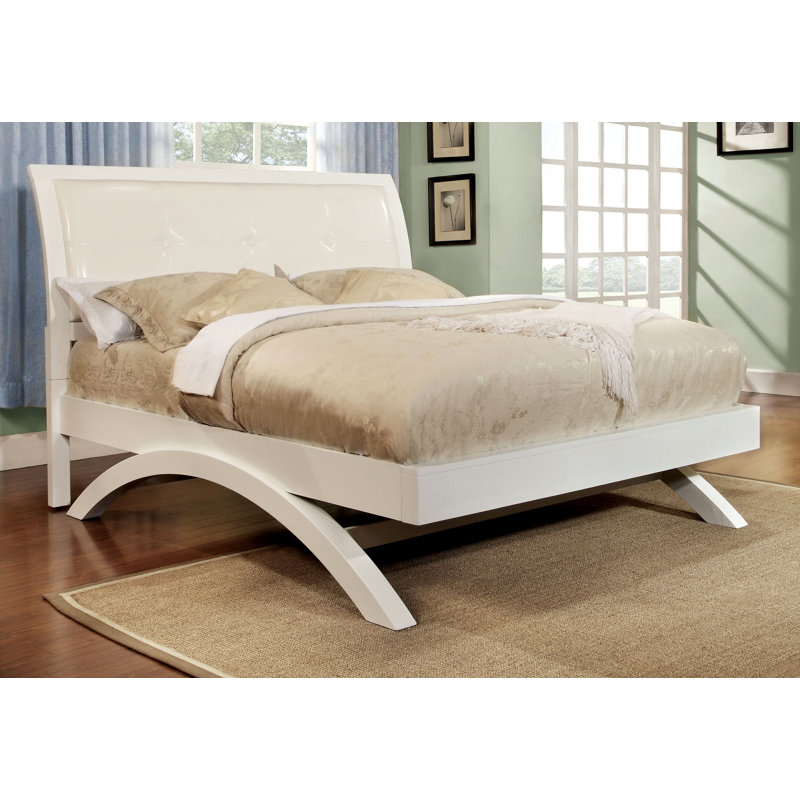 Jaynie Vegan Leather Sleigh Bed, California King