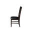 Ensemble de 2 chaises d'appoint en cuir synthétique noir et finition espresso