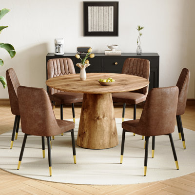 Ensemble de table de salle à manger 45 po avec chaises rembourrées, table de cuisine moderne et chaises