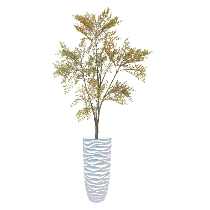 94.5 " H Faux Bamboo Tree in Resin Planter