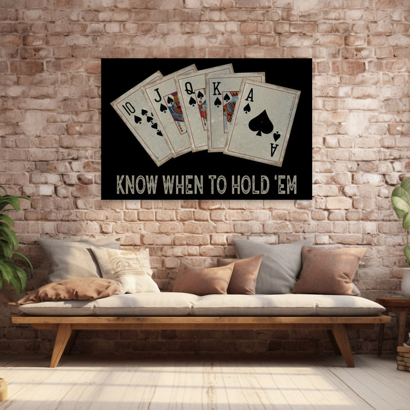 «Know When To Hold 'Em», art contemporain abstrait, H 40 po x l 60 po