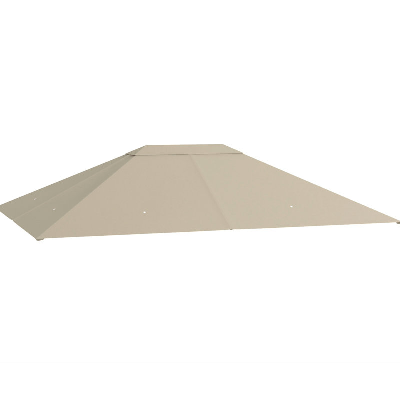 Auvent kaki de remplacement 10 pi x 13 pi, Uv30 + protégé avec remplacement de ventilation et de drain 13 pi, évents de circulation d'air