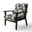 Fauteuil d'appoint rembourré en velours Industrial