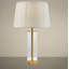 Albesa 57cm Cylinder Clear Glass Gold Metal Table Lamp-106542944