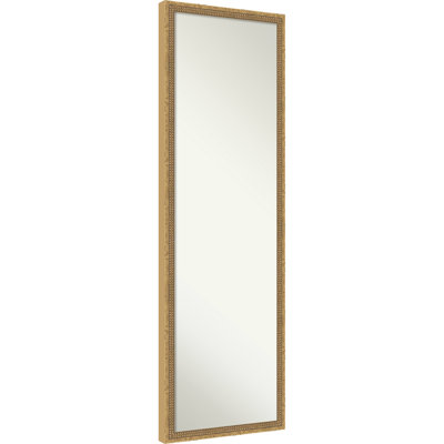 Non-Beveled Wood Door Mirror, Castellan Gold Frame - Full Length Mirror, Wall Mirror