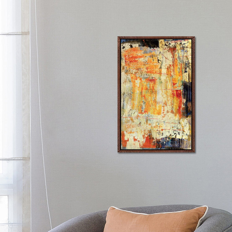 Jaipur - Painting on Canvas, Classic Brown Wood Framed, 66.04 cm H x 45.72 cm W