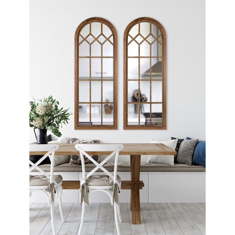 Miroir décoratif Arendje, Brun rustique, 47,25 po x 18 po