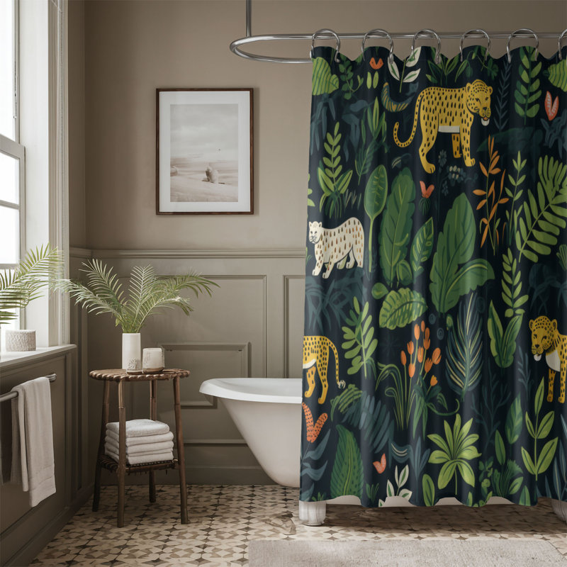 Rideau de douche Forest Journey - Premium, H 74 po x l 71 po, Forest Journey