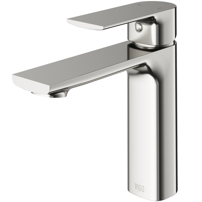 Robinet de salle de bain monocorps et monocommande H 6 po Davidson, Nickel brossé