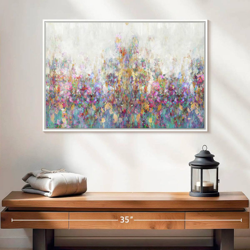 Couvert matinal, Cadre flottant blanc, 25 po x 17 po