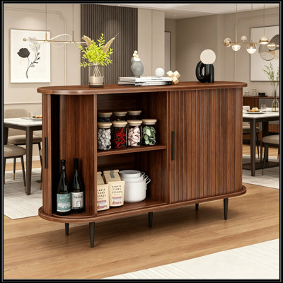 Oyler Cabinet with Storage and double Sliding Doors
