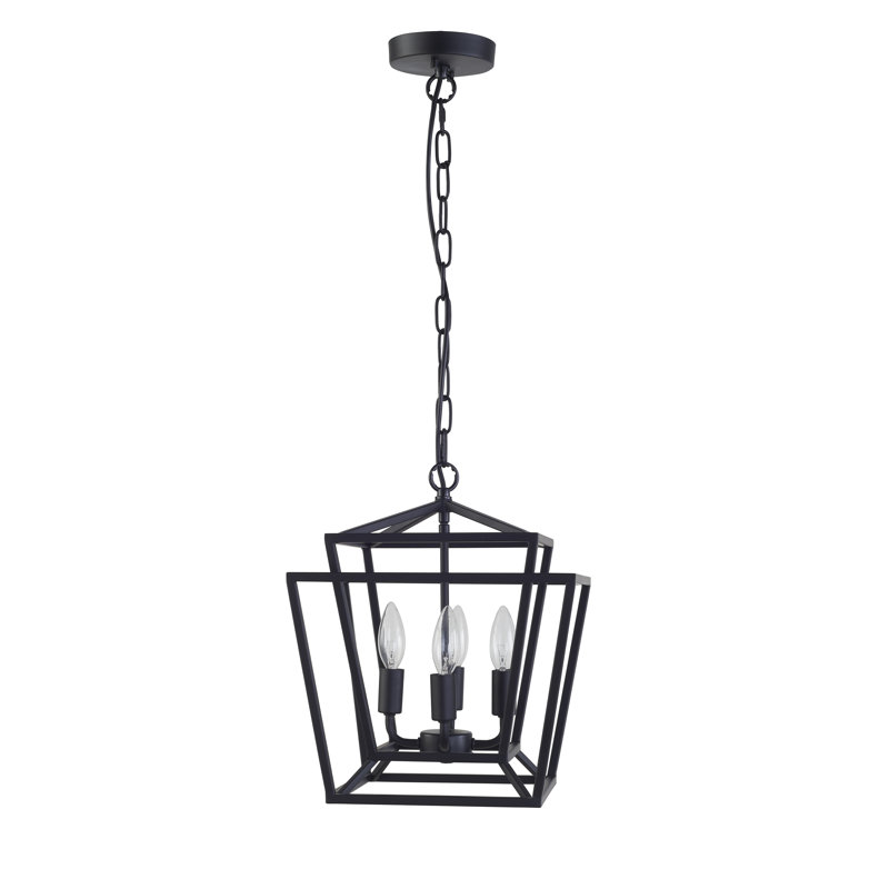 Luminaire suspendu rectangulaire 4 lumières Monnier