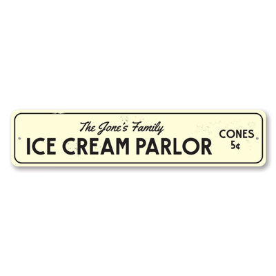 Ice Cream Parlor Custom Aluminum Sign