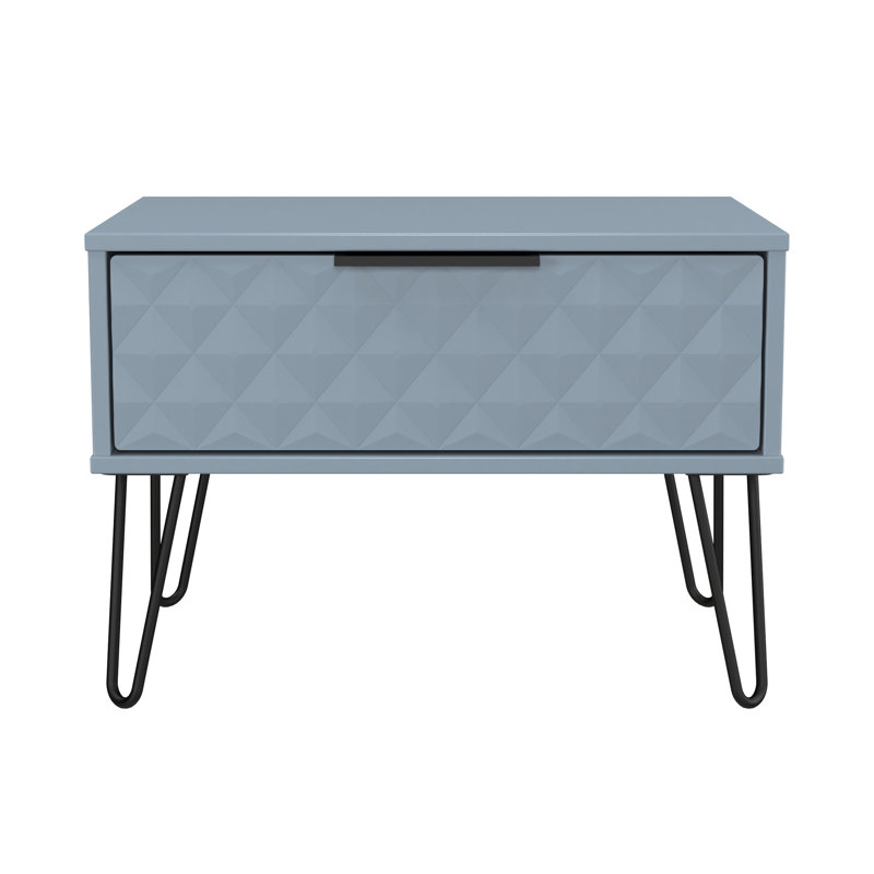 Talita End Table, Blue/Black