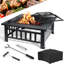 LIFERUN 81cm W Barrel Gas & Charcoal Combo Grill
