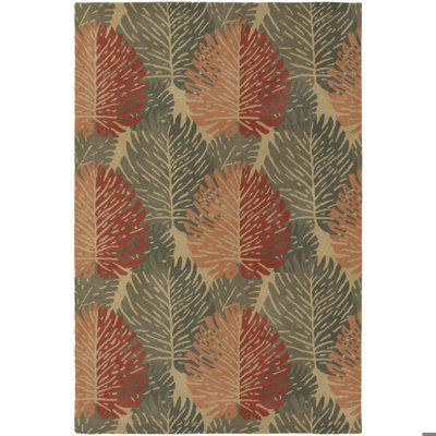 Tapis en laine touffeté à la main de style tropical tropical Bingham / Citori