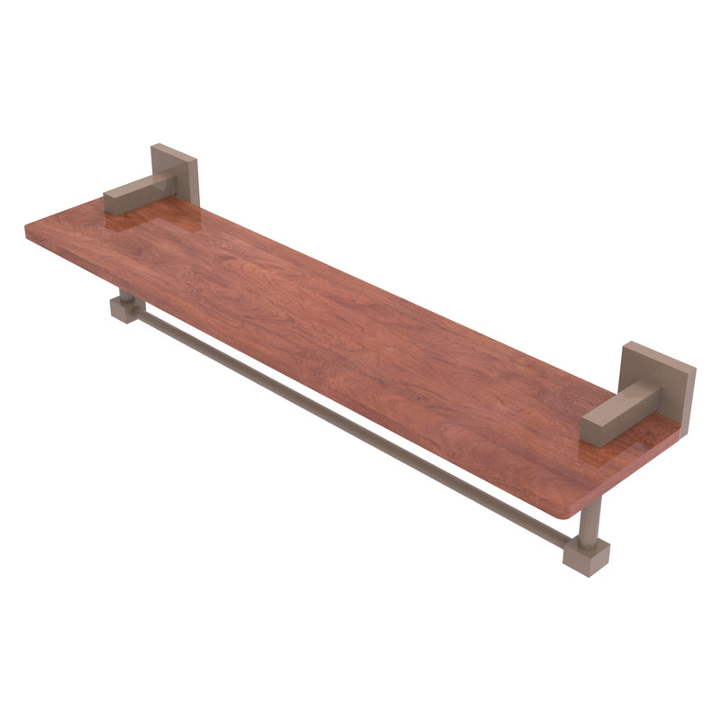 Étagère en bois de fer massif de la collection Montero IPE avec barre à serviettes intégrée Montero, Beige ombré