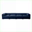 Canapé modulaire, 4 places modulaire avec rangement et amp; Dossier cylindrique pour le salon | Bleu marine | Chenille-737160667