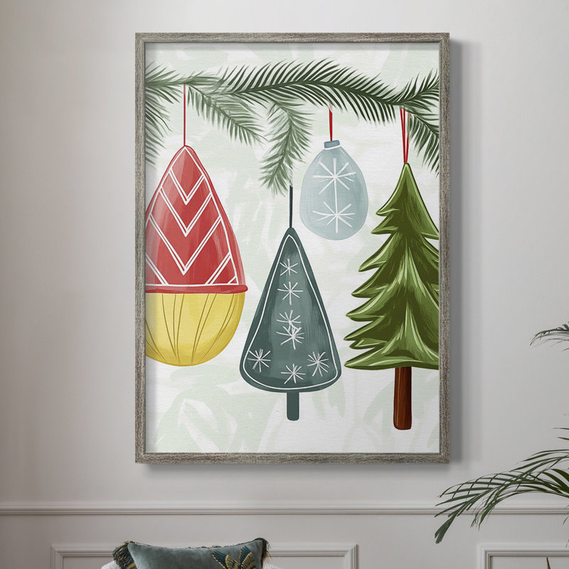 «Christmas Holiday Art» CCLXIX, reproduction encadrée - bois massif, H 11 po x l 9 po