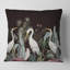 Carré, chinoiserie avec oiseaux et pivoines III - coussin décoratif traditionnel-60159559