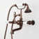 Wall-Mount Telephone Faucet and Hand Shower with Porcelain Lever Handle