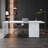 59.8" L-Shaped Desk Modern Wood Computer Desk Writing Desk With Movable File Cabinet 3 Drawers-97734143-97734129