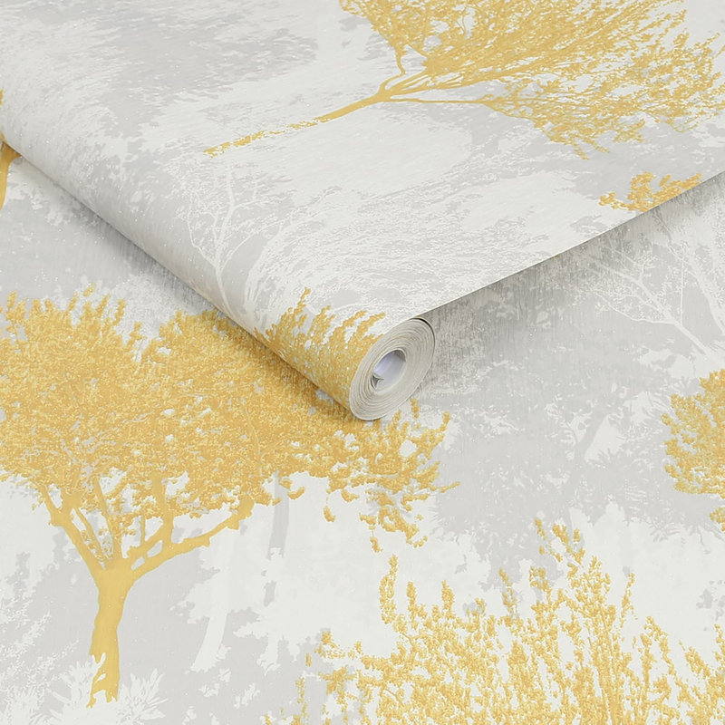 Zen Wallpaper Double Roll, Mustard