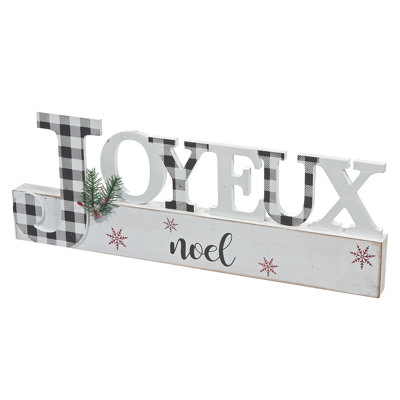 Support à mot Buffalo joyeux Noël