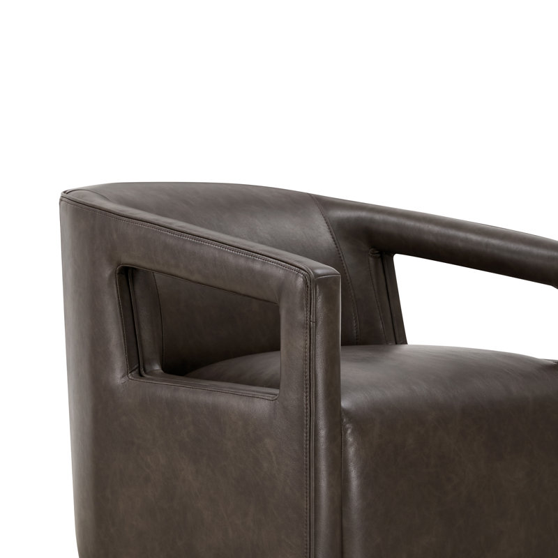 Chaise d'appoint pivotante rembourrée, Noir