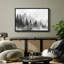«Misty Pine Forest Layers» dans des tons monochromes, art mural encadré-1875433376-1875433383