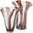  Mia Handblown Ruffled Glass Vase Set--Striped Artistry with Ruffled Rims-2130180514-2130180513