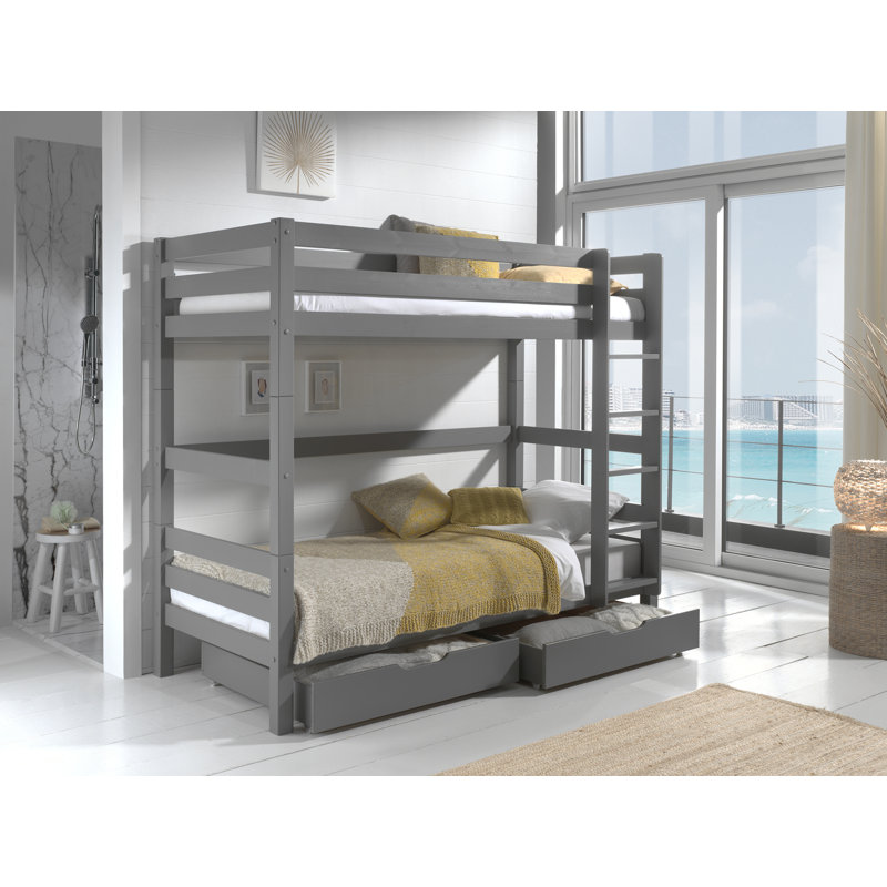 Pino Kids European Single (90 X 200cm) Bunk Bed with Drawers