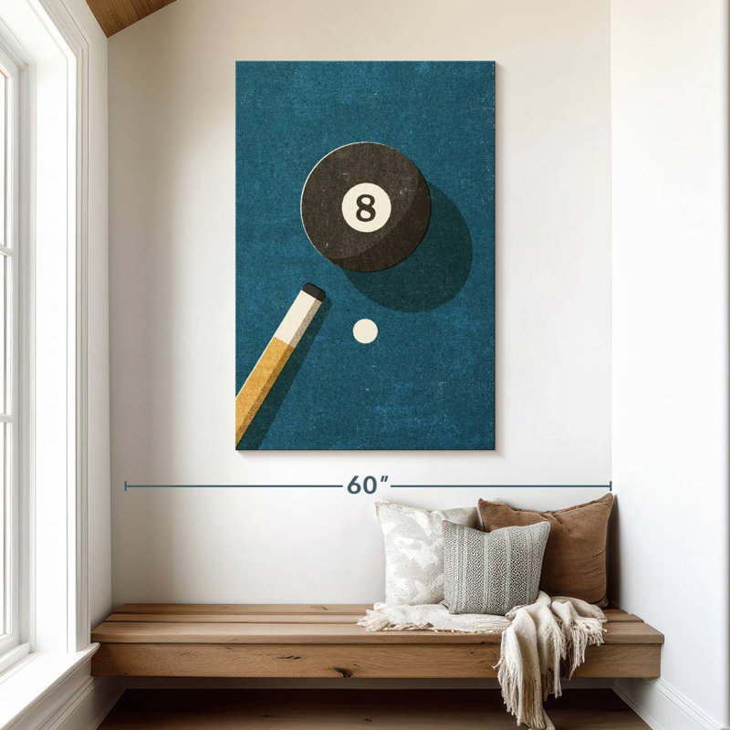 Senne Billiards Ball 8, 48" H x 32" W