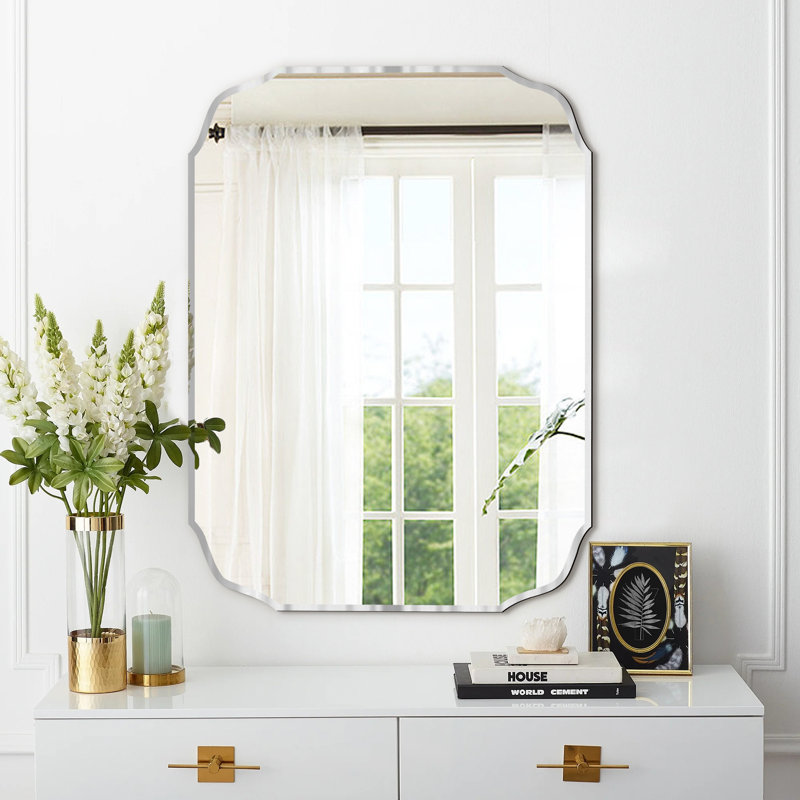 Miroir décoratif rectangulaire rectangulaire sans cadre pour salle de bain