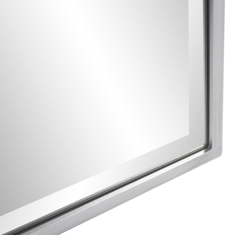 Gabrielius Rectangle Mirror, Bright Silver