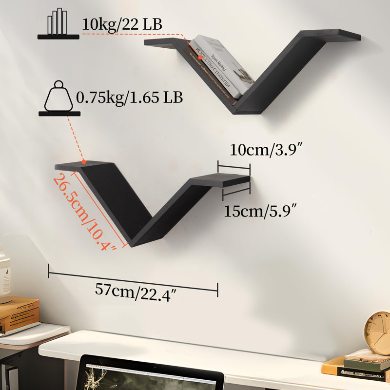 Floating Shelf, Black