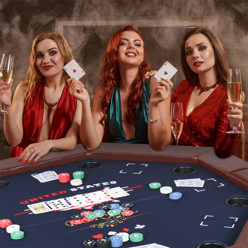 Table de poker pour 8 joueurs Kulamoon, Brun